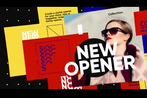 新时尚栏目包装开场片头ae模板Trendy Fashion Opener_展示ae模板