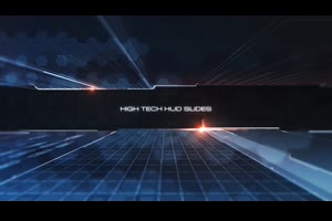 高科技界面企业视频展示ae模板 High Tech HUD Slides_科技展示ae模板