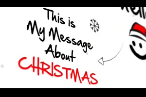 白板画手写圣诞祝福语开场片头pr模板网 Christmas_pr模板网