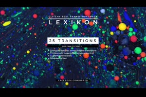 fcpx插件-第125种故障摇滚文字标题包装转场过Lexikon V1