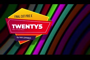 fcpx插件-25个现代时尚流行文字标题字幕条动Twenty5 Titles Part D