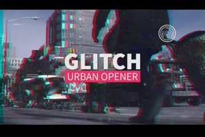 故障效果城市片头pr模板网 Glitch Urban Opener_pr模板网