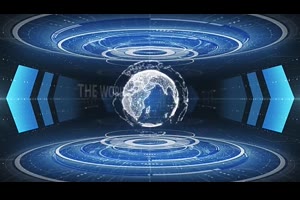 未来科技感网络线条元素翻转地球仪动画演示技术logo标志片头AE模板_logo展示ae模板
