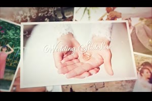优雅唯美美丽新娘婚礼照片相册浪漫情人节幻灯片视频AE模板源文件_婚庆ae模板