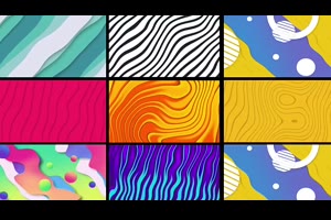 fcpx插件-35个彩色渐变纹理图形背景文字标题排版动Backgrounds And Typography 1