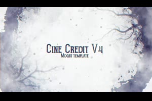 杂渍风格谢幕词标题展示pr模板网 Cine Credit V.4_pr模板网