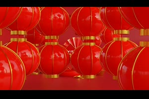 农历新年3D灯笼喜庆中国风贺卡春节宣传视频片头动画AE模板_节日庆典ae模板
