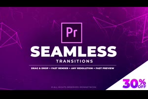 pr模板-700个超酷缩放平移图形转场文字标题调色音效炫光素材预Seamless Transitions