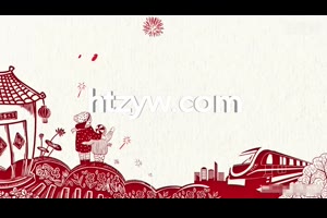 喜庆中国年鼠年剪纸迎新春节晚会开场片头AE模板下载_VIP专属ae模板