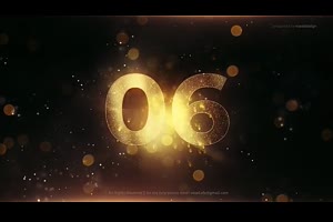 灿烂烟花绽放金色数字10秒倒计时年新年活动派对海报AE模板_节日庆典ae模板