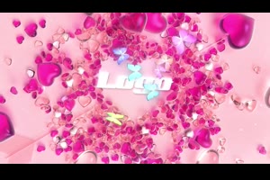 浪漫3D水晶心形动画演绎婚庆婚礼公司logo标志宣传视频片头ae模板_婚庆ae模板