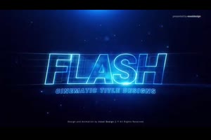 闪烁叠影文字标题展示ae模板 FLASH Cinematic Title_文字特效ae模板