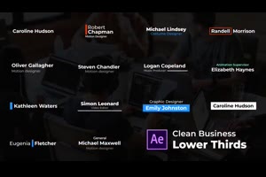 简洁清新商务字幕标题ae模板 Clean Business Lower Thirds_文字特效ae模板