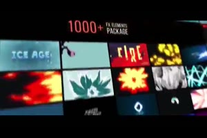 1000组手绘游戏火焰烟雾水流雷电能量MG动画ae模板_VIP专属ae模板