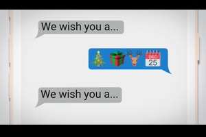 文字消息节日表情祝福ae模板 Text Messaging Holiday Greeting_展示ae模板