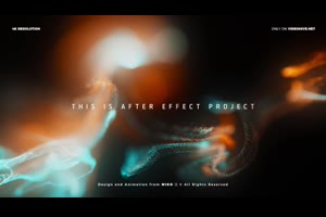 抽象粒子流体文字标题展示ae模板 Particles Titles 4K – Fluido_文字特效ae模板