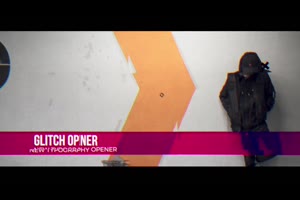 fcpx插件-信号干扰画面损坏图文包装视频展示片Glitch Inspired Opener