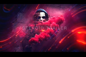 小行星抽象光线圈特效标题展示ae模板 Asteroid Cinematic Trailer_科技展示ae模板