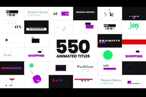 ae/pr脚本插件-550种现代时尚公司商务网络社交电视广播文字动态排版标题字幕条动TypeQueen