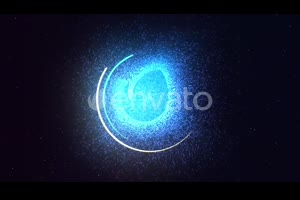 流转粒子特效发光LOGO标志视频片头制作AE模板_logo展示ae模板