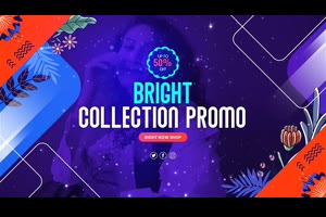 时尚多彩动感时装模特演示换季折扣活动服装精品店商业广告AE模板_产品宣传ae模板