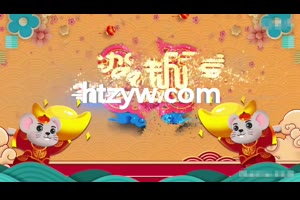 喜气洋洋迎新春图文动画鼠年祝福拜年问候AE模板_VIP专属ae模板