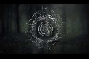滴水飞溅3D液体掉落泛起波浪涟漪水LOGO标志动画AE模板素材源文件_logo展示ae模板