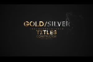 金色粒子文字标题展示ae模板 Titles Constructor_文字特效ae模板