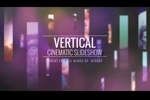 宽竖条纹效果片头ae模板 Vertical Cinematic Opener_展示ae模板