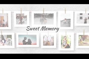 fcpx模板-浪漫甜蜜回忆悬挂晾晒照片电子相册动画Sweet Memories+使用教