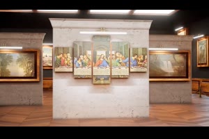 艺术家画展活动帆布绘画博物馆油画照片相册照相馆视频ae模板素材_相册ae模板