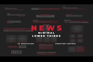 迷你简洁新闻字幕包ae模板 News Minimal Lower Thirds_文字特效ae模板