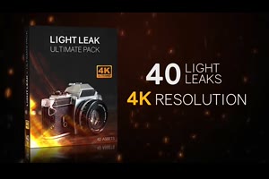 4K视频素材-40个镜头漏光炫光闪烁动Light Leaks