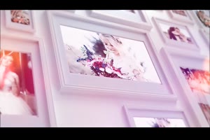 幻灯片唯美婚礼婚纱照片展示动画视频婚庆相册制作AE模板设计素材_婚庆ae模板