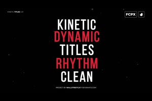fcpx插件-16个文字标题动态排版动Kinetic Titles