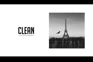简洁照片快速切换logo片头ae模板 Clean Photo Openers_展示ae模板