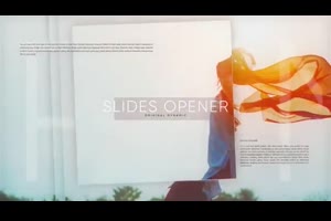 时尚创意透明菱形叠层特效片头ae模板 Slow Beats Slides Opener_展示ae模板