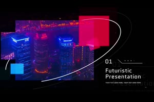 赛博朋克高科技公司数字信息技术宣传片图文动画视频ae模板素材_科技展示ae模板