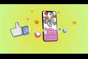 社交表情符号动画展示网上商店促销企业线上图文宣传短视频AE模板_展示ae模板