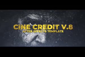 黑色电影恐怖悬疑文字标题片头ae模板 Cine Credit V.8_文字特效ae模板