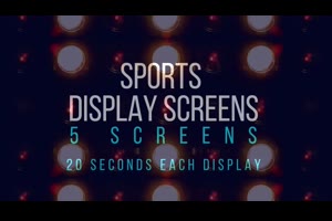 比赛统计数据分数联赛表体育运动画面显示屏ae模板 Sports Display Screens_展示ae模板