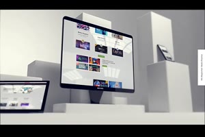 应用程序商店网站页面截图电脑设备展示动画视频ae模板素材_产品宣传ae模板