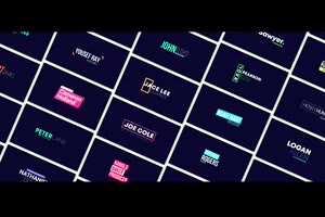 fcpx插件-50个时尚创意彩色字幕条标题动Lower Third