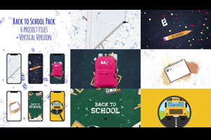 开学季视频包ae模板 Back to School Package_展示ae模板