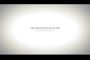 水彩水墨幻灯片ae模板 Watercolour Ink Slide_水墨包装ae模板