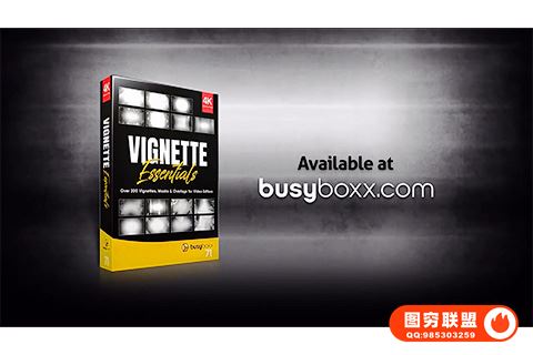 [视频素材]4K视频素材 209个复古黑色暗角视频边框遮罩叠加合成动画@37183