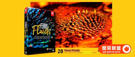 [视频素材]4K视频素材 100个磁流体力学微观特写抽象背景合成动画 Ferro Fluid@37013