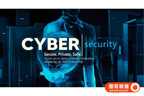 [AE模板]未来科技感网络安全展示介绍开场动画 Cyber Security Op@36626