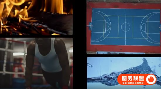 [视效素材]4K视频素材-柯达电影胶片灼烧分屏框复古效果 Film Split Screen@28930