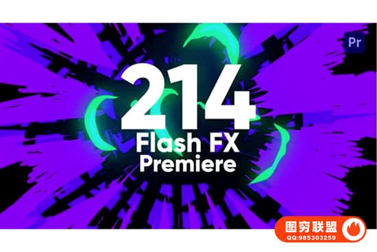 [PR模板]214个手绘魔法能量电流爆炸闪电火花MG动画 Flash Fx Pre@36086